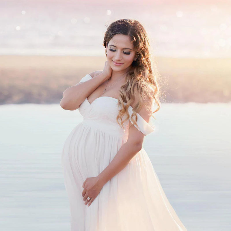 Shooting Lace Maternity Dress