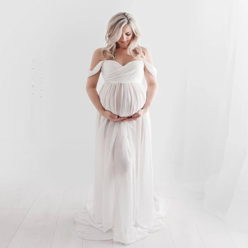 Shooting Lace Maternity Dress