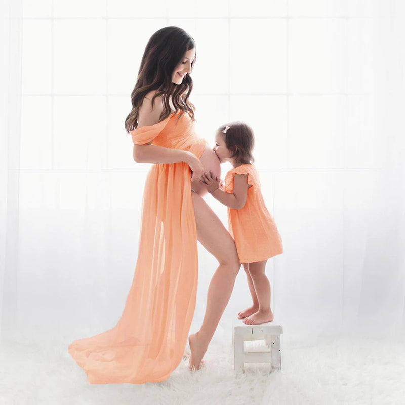 Shooting Lace Maternity Dress