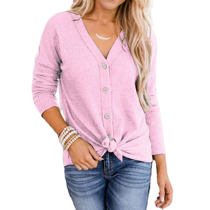 Lightweight Button-Up Maternity Sweater