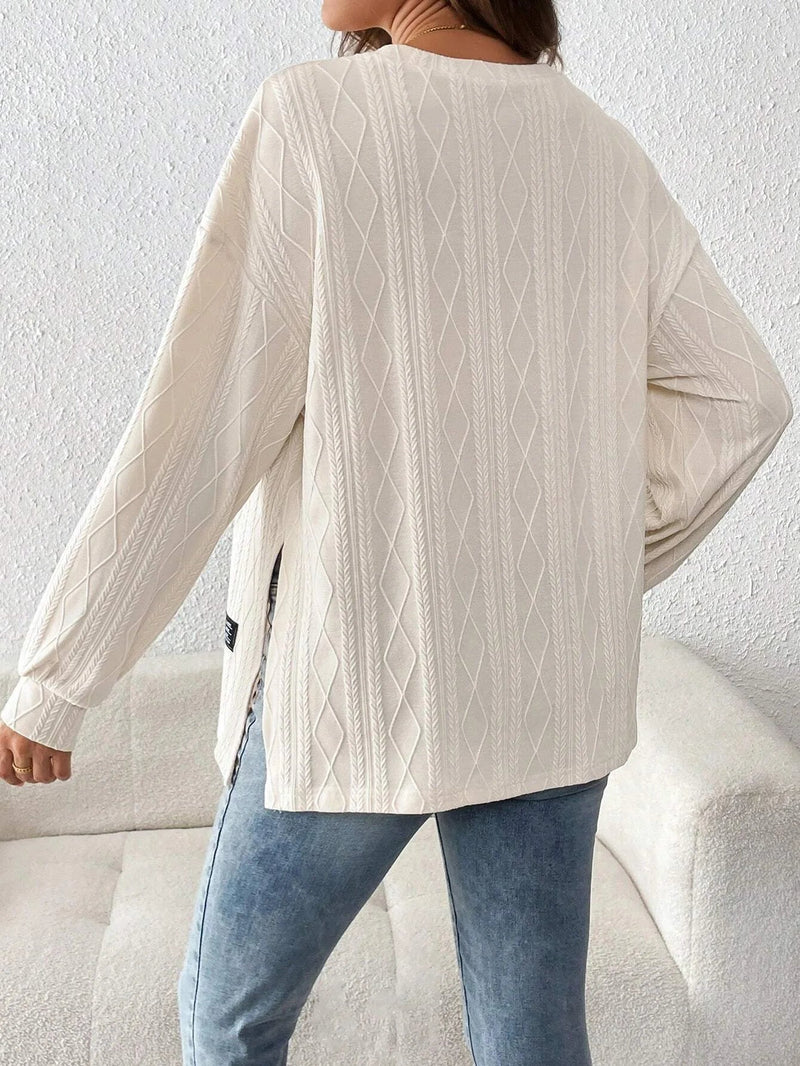 Pull Col Rond de Grossesse