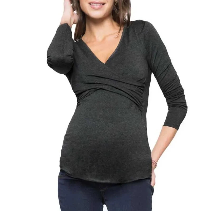 T-Shirt de Maternité Allaitement Elégant