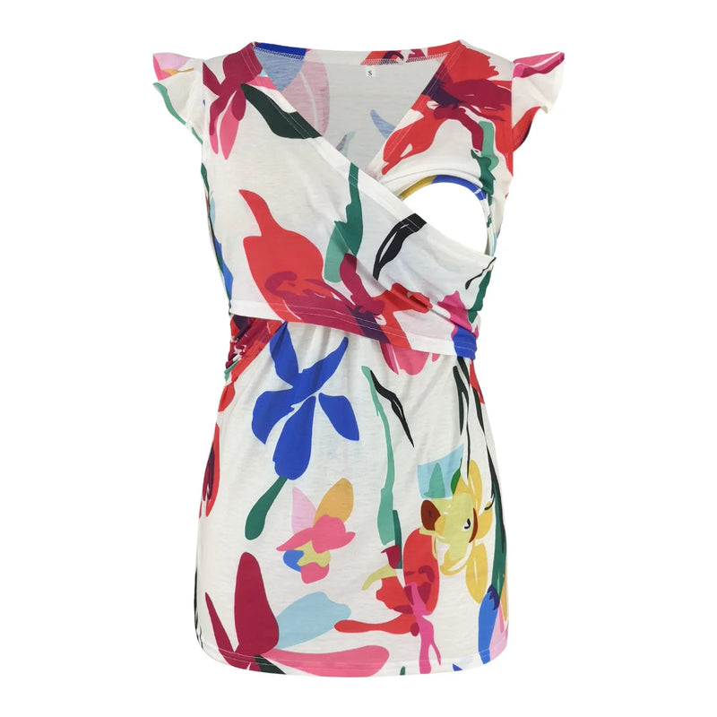 T-Shirt de Grossesse Motif Fleuri