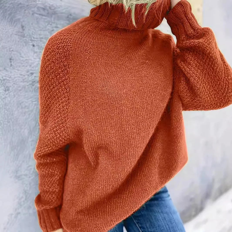 Elegant Turtleneck Maternity Sweater