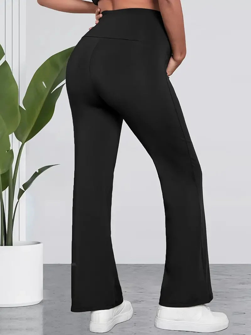 Pantalon de Grossesse Noir Taille Haute Chic