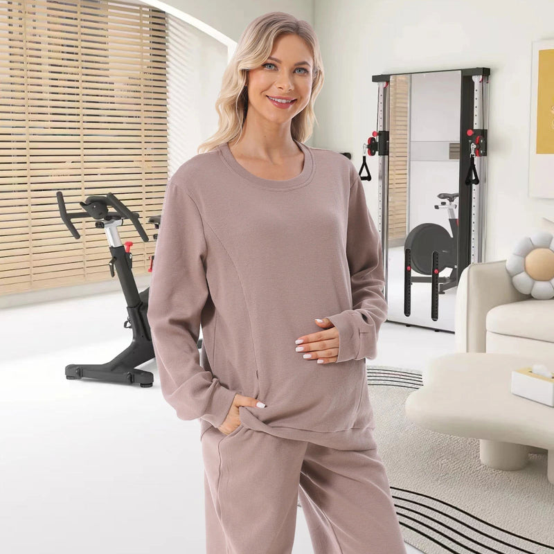 Sweat de Grossesse Confortable Couleur Uni